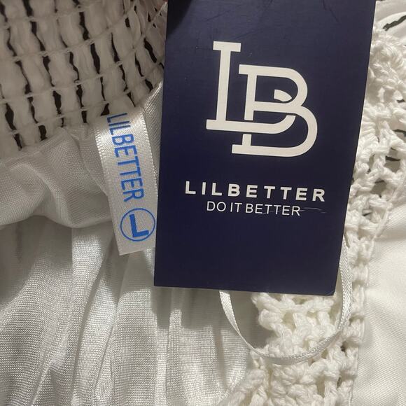 NWT - LilBetter Maxi Crochet Halter Dress - Picture 4 of 6